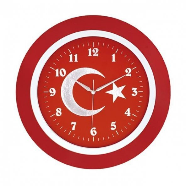 Aypaş AYP 116 Duvar Saati Galaxy Türk Bayrağı