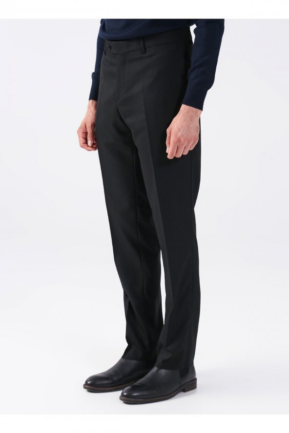 Normal Bel Normal Paça Regular Fit Siyah Erkek Pantolon Pn1014400294 - Resim 3