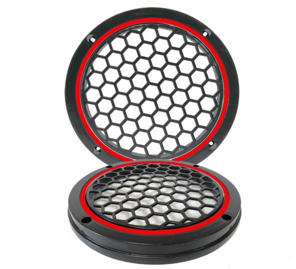 Garaj Dünyası Kırmızı Neon Ledli 20 Cm 2’li Hoparlör Kapağı - Resim 3