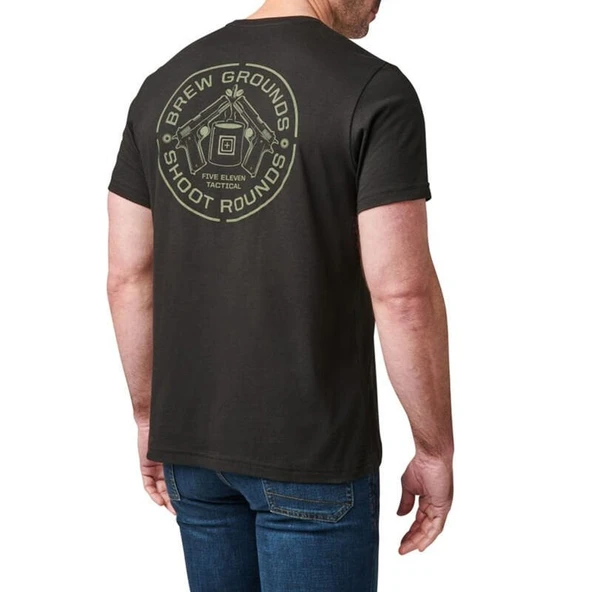5.11 BREW GROUND SS TEE KISA KOL SIYAH T-SHIRT - 4