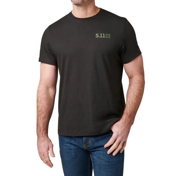 5.11 BREW GROUND SS TEE KISA KOL SIYAH T-SHIRT - 2