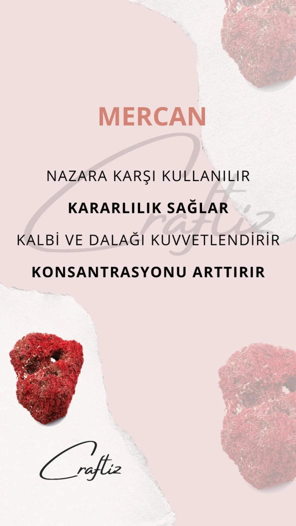 Mercan Doğal Taş Bilezik