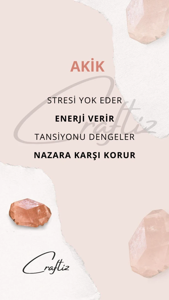 Akik Doğal Taş Bileklik - 2