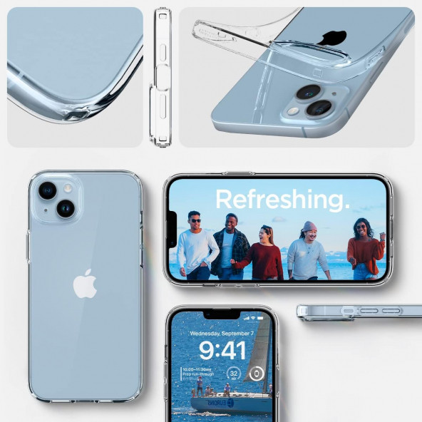 Spigen Apple iPhone 14 Plus Kılıf Liquid Crystal 4 Tarafı Tam Koruma Crystal Clear - ACS04887 - 3