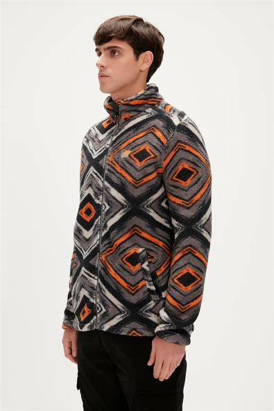 Bad Bear 23.02.29.002-C01 Afro Full-Zip Erkek Peluş Polar - 5