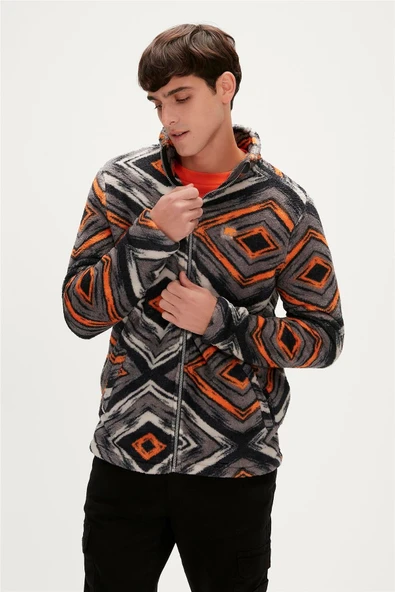 Bad Bear 23.02.29.002-C01 Afro Full-Zip Erkek Peluş Polar - 3