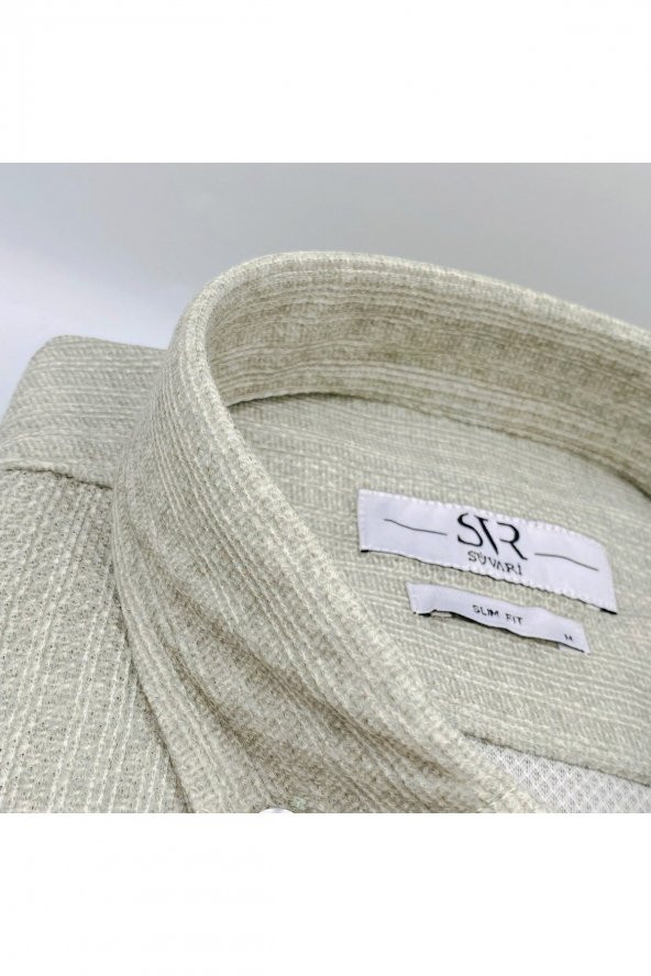 TREND DAR KALIP SPOR DEKOR DESENLİ GÖMLEK - Resim 3