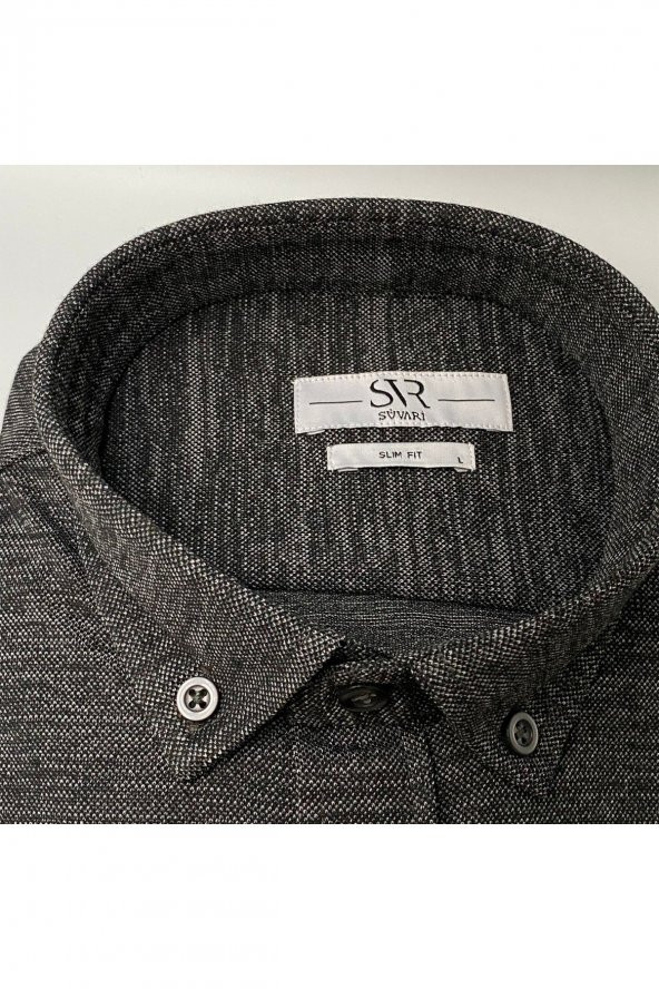 SVR RETRO ZEMİN DEKOR SLİM LİKRA TREND GÖMLEK - Resim 2