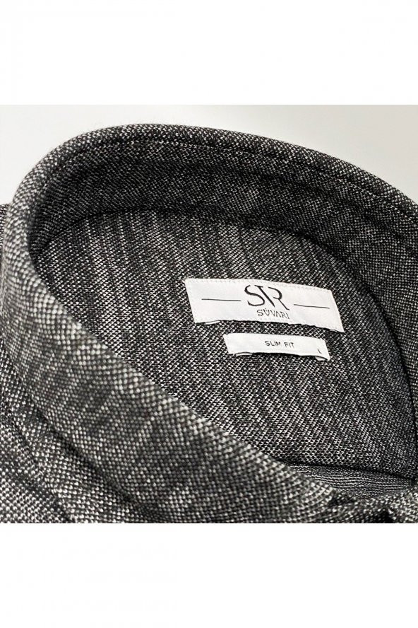 SVR RETRO ZEMİN DEKOR SLİM LİKRA TREND GÖMLEK - Resim 3