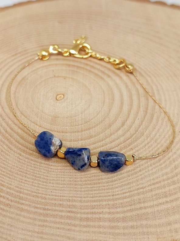 Sodalit Taşı Tasarım Bileklik (43675) - Resim 2