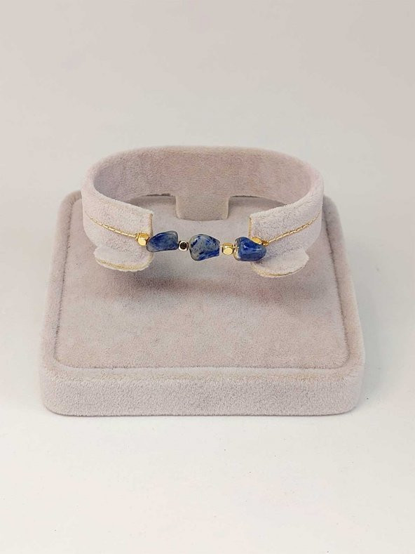 Sodalit Taşı Tasarım Bileklik (43675) - Resim 3