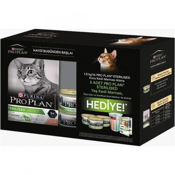 Proplan Steril Somon 1,5 KG + 3 Kısır 85 GR