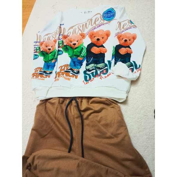 Ayıcık baskılı çocuk takımı - 2