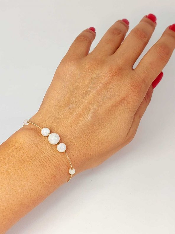 Ay Taşı Tasarım Bileklik (43685) - Resim 5