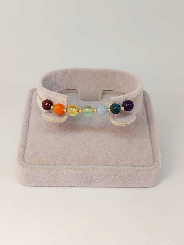 Çakra Taşları Tasarım Bileklik (43690) - Resim 2