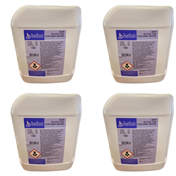 Birka Mop Statik Toz Toplama Ürünü 4 Adet x 5 Litre, Mobilya ve Sert Yüzeyler İçin