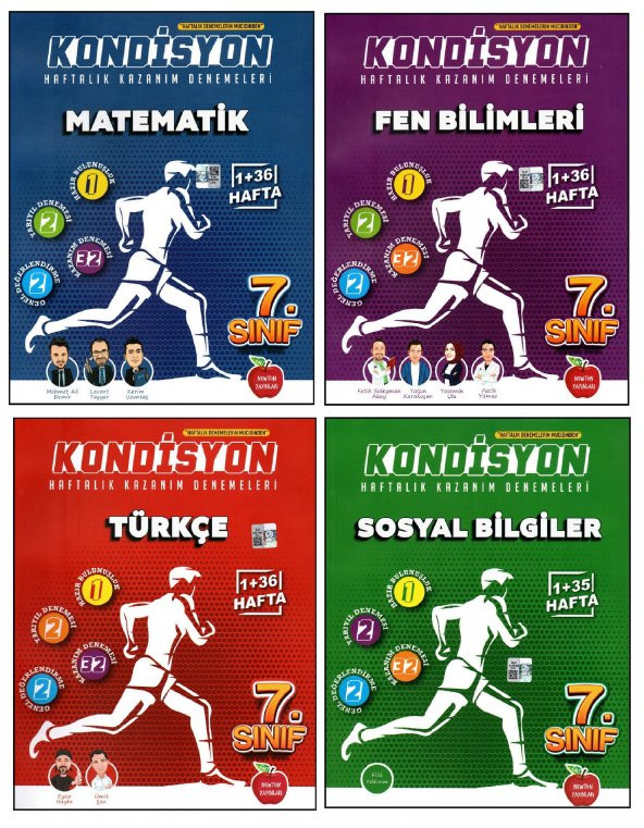 Newton 7. Sınıf Matematik + Fen Bilimleri + Türkçe + Sosyal Kondisyon Denemeleri 4 Kitap