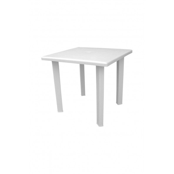 80 x 80 cm Kare  Plastik Beyaz Masa  - GF211AW
