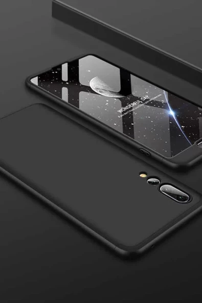 Huawei P20 Pro Kılıf Ays + Ekran Koruyucu 360 Derece 3 Parça Tam Koruma