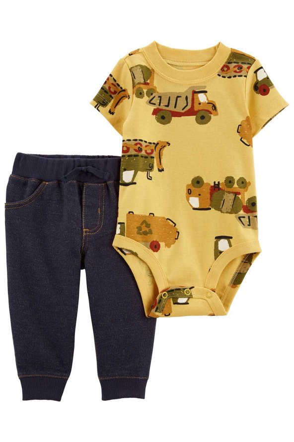 Carter's Erkek Bebek 2'li Alt Üst Set 1O999510 Sarı