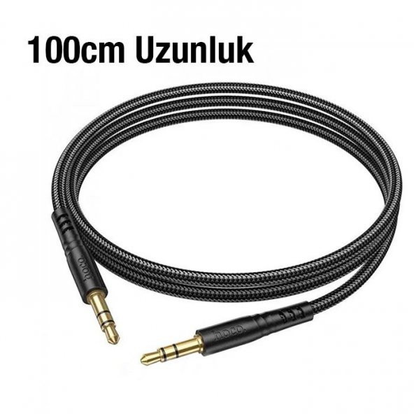 Polham Hc Seri 1 Metre 3.5mm Aux Kablo, Tv, Tablet, PC, Hoparlör için Kopukluk Yapmaz Aux Kablo, Kopmaz Örgü Kablo - 3