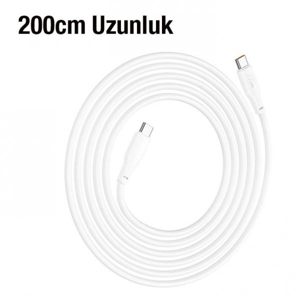 Polham HC Series 2MT 60W Type-C to Type-C Süper Hızlı Şarj ve Data Kablosu, Kopmaz Silikon Kablo, Akım ve Isı Korumalı - 5