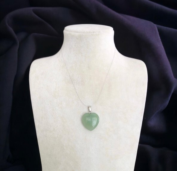 Aventurin Kalp Doğal Taş Kolye Ucu - 2