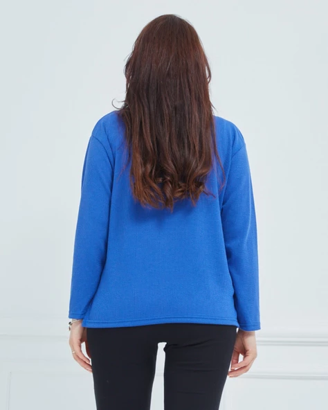 Kadın Kışlık Günlük Anne Penye Bluz - 11