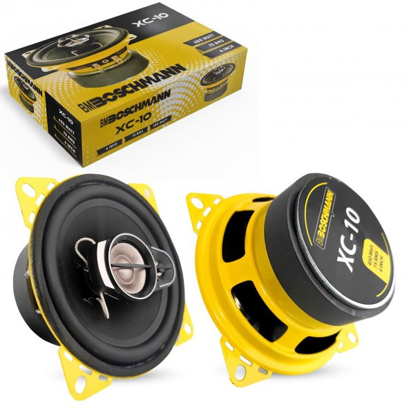 BOSCHMANN XC-10 Oto Hoparlör 10cm 450 Watt Tweeterli 2 Adet - 1