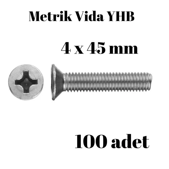 Metrik Vida Civata Yhb 4x45 mm 100 Adet Yıldız ürün görseli