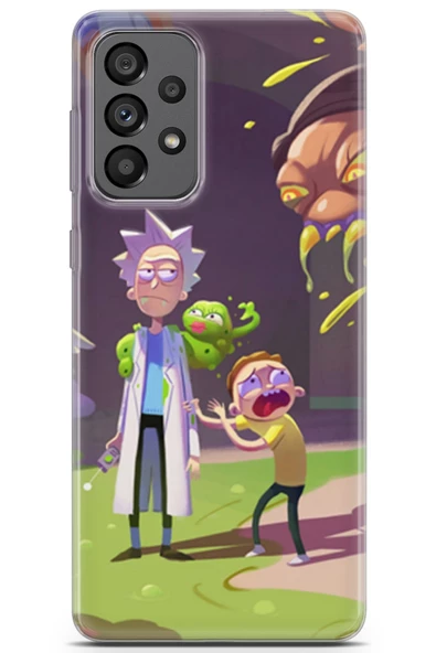 Samsung Galaxy A73 5G Uyumlu Kılıf Rick and Morty 31 Kapak Cronenberg Rick