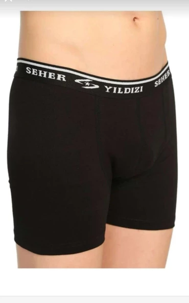 SEHER YILDIZI 0060 ERKEK LİKRALI BOXER TEKLİ