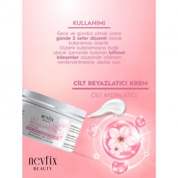 Nevfix Beauty Cilt Beyazlatıcı ve Aydınlatıcı 100 ml Krem - 2