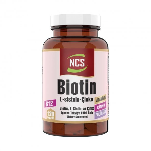 Biotin L Sistein Çinko Vitamin B12 120 Tablet