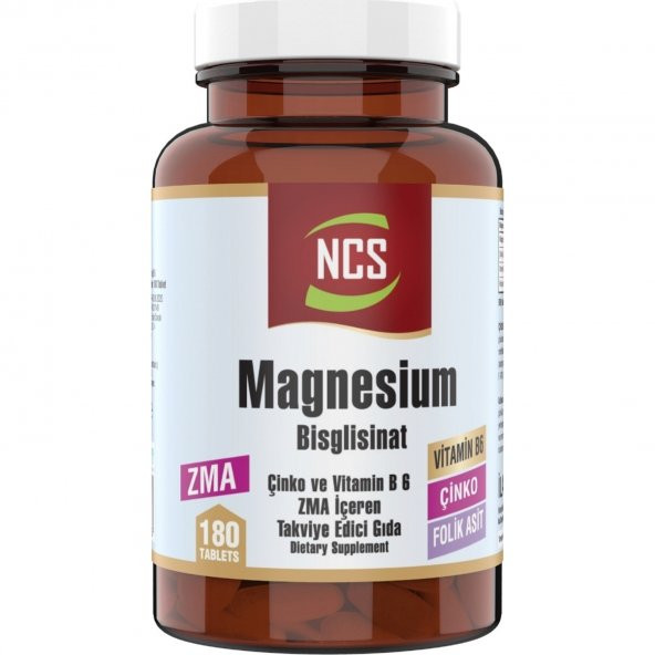 Ncs Collagen Type 1-2-3   Zma Magnezyum Bisglisinat Magnesium 180 Tablet Çinko Vitamin B6 Folic Acid - Resim 2