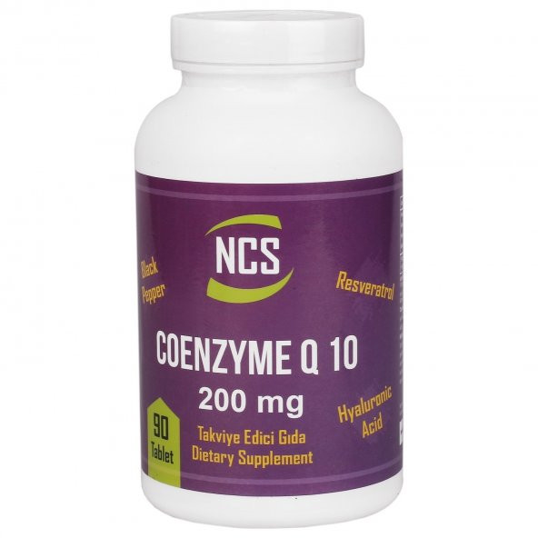 Ncs Coenzyme Q-10 200 Mg Resveratrol Hyaluronic Acid Black Pepper Koenzim 90 TABLE ürün görseli