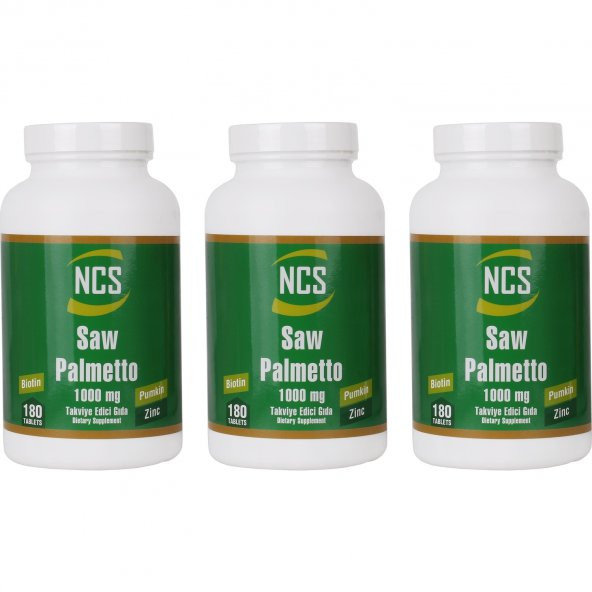 Ncs Saw Palmetto 1000 Mg Pumpkin Biotin Zinc Complex 3 Kutu 540 Tablet
