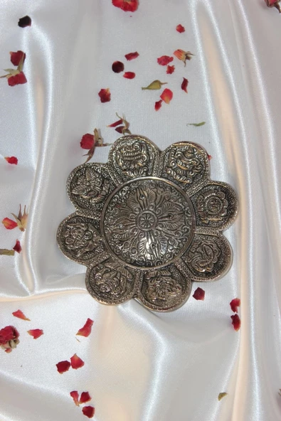 Konik Çubuk Tütsülük Bakır Yuvarlak Yaprak - Resim 4