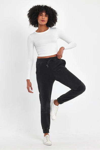 Süperlife Kadın Rahat Kalıp Softech Polar Sweat Eşofman Altı SPR24EA97 - 4