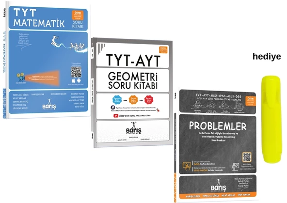 Barış Yayınları TYT Matematik Geometri Problem Soru Kitabı 3 Kitap Set