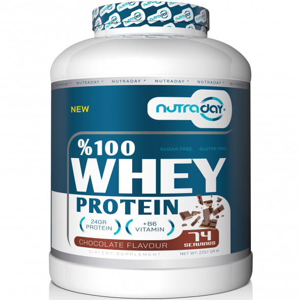 Nutraday Whey Protein 2257 gr Protein Tozu 24 gram Protein 74 Servis Aromanı Seç