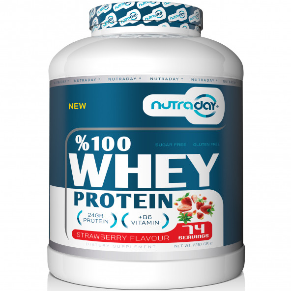Nutraday Whey Protein 2257 gr Protein Tozu 24 gram Protein 74 Servis Aromanı Seç - 2