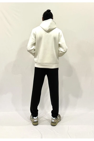 Erkek Kapşonlu Rahat Kalıp İçi Polarlı 3 iplik Tokyo Baskılı SweatShırt spr24sw05 - 3