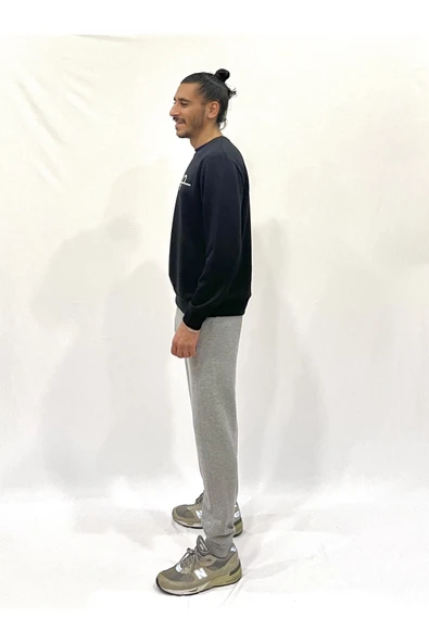 Erkek Bisiklet Yaka Rahat Kalıp 3 iplik Kalın Tokyo Baskılı Sweatshirt SPR24SW30 - 11