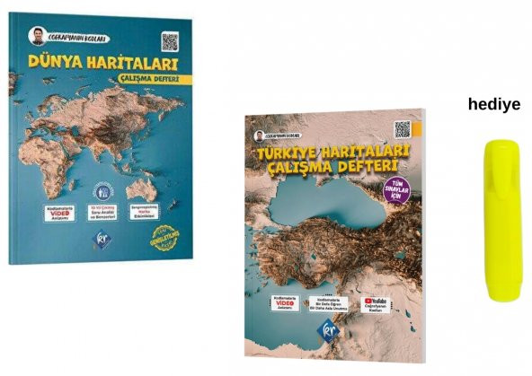 Coğrafyanın Kodları Türkiye ve Dünya Haritaları Çalışma Defteri Seti