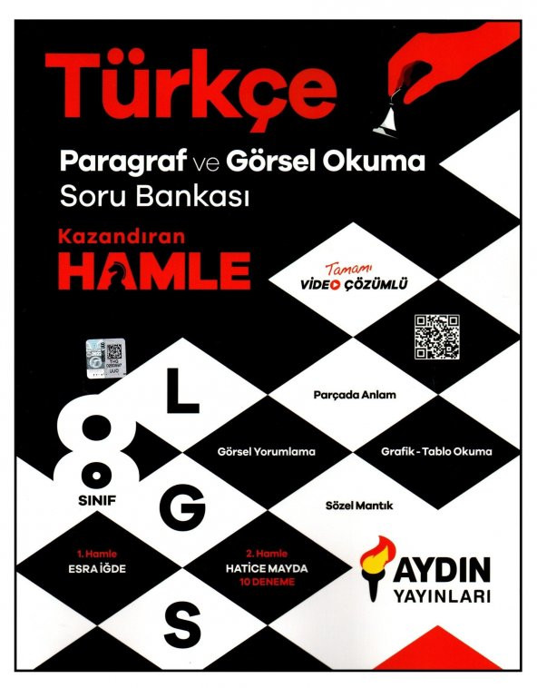 Aydın Yayınları 8. Sınıf LGS Türkçe, Paragraf ve Görsel Okuma Soru Bankası