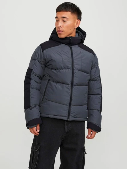JACK JONES Erkek Kapüşonlu Su Geçirmez Mont 12239001