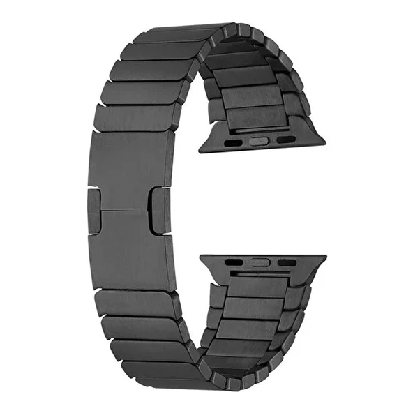 Apple Watch 42 44 45 49 mm Uyumlu Joint Luxury Klipsli Çelik Kordon - 6