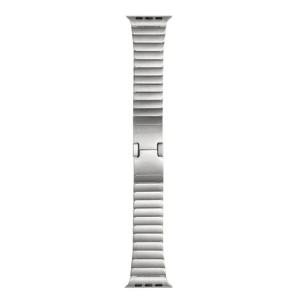 Apple Watch 42 44 45 49 mm Uyumlu Joint Luxury Klipsli Çelik Kordon - 4