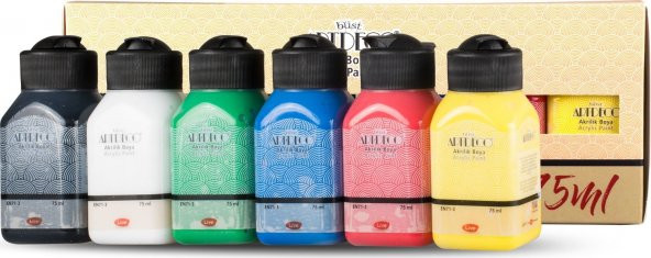 Artdeco Akrilik Boya Set Canlı Renkler 6 x 75ml 070I